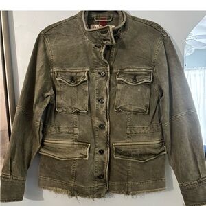 Free People Utility Jacket in army green